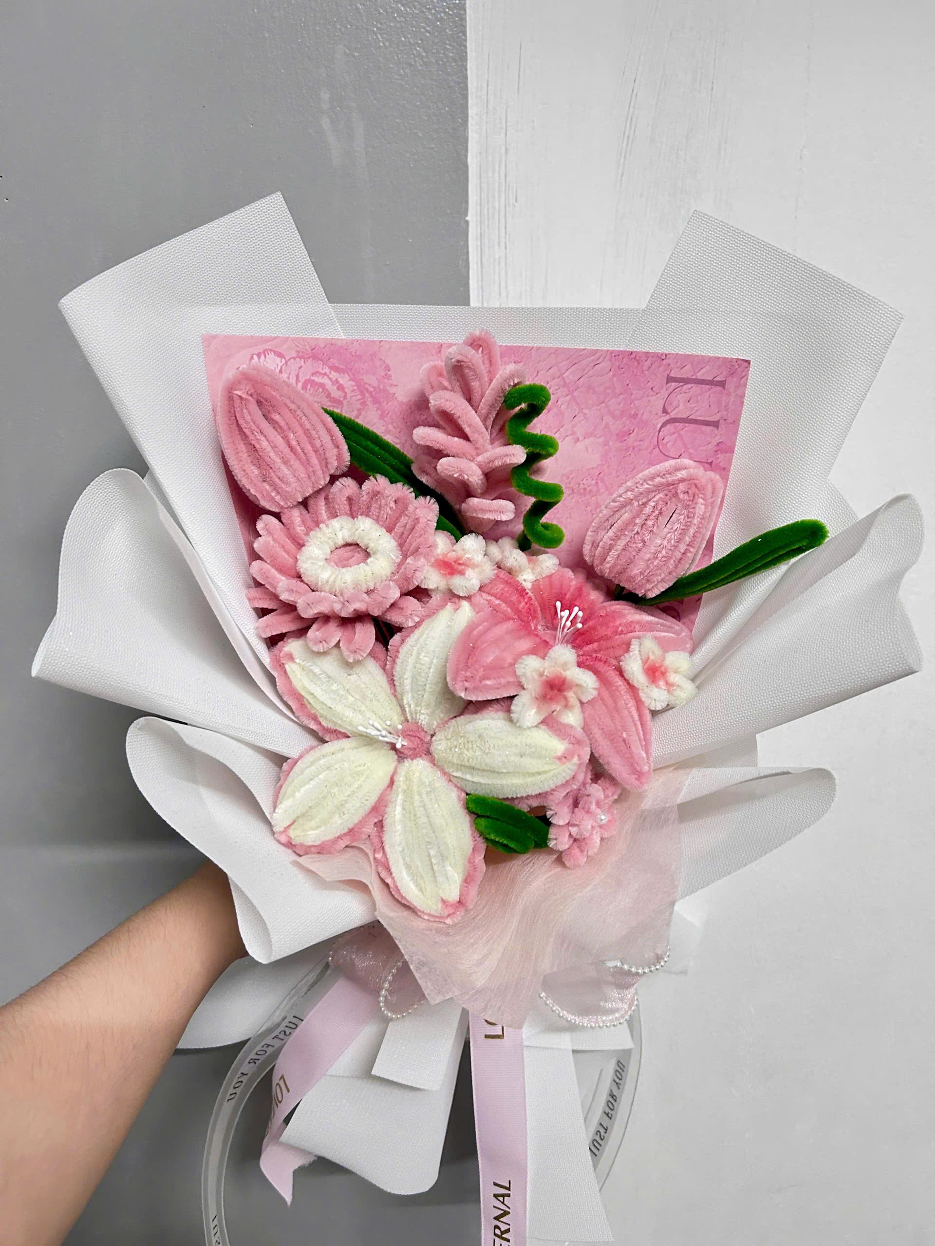 Bó Hoa Nhung Pink Romance - ảnh 1